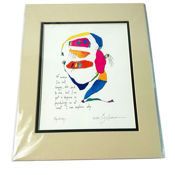 Brian Andreas Story People Print Psychology 1995 Story Arts People Matted - Picture 1 of 6